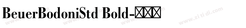 BeuerBodoniStd Bold字体转换